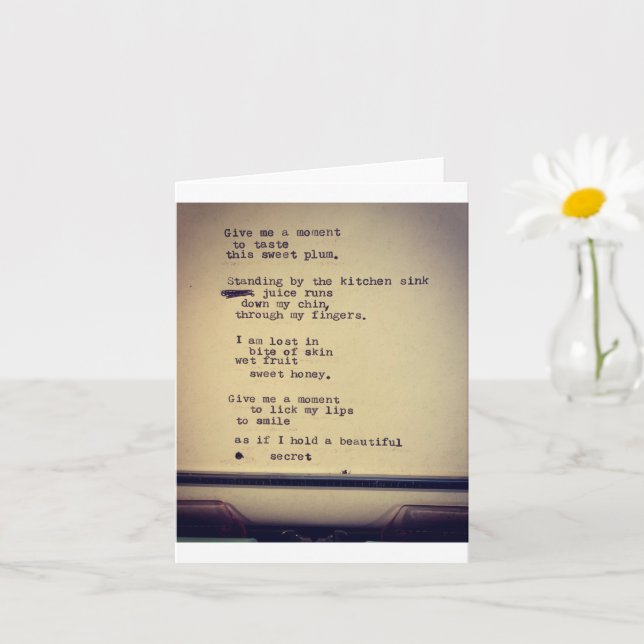 kleines Gedicht Karte (Kleine Pflanze)