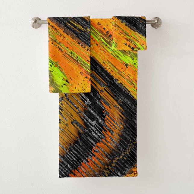Kleines gelbliches Mosaik und deformiert Badhandtuch Set (Insitu)