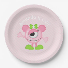 Kleines Girl Monster thematisches Party personalis Pappteller