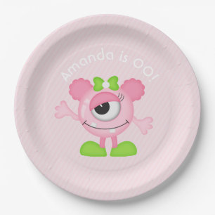 Kleines Girl Monster thematisches Party personalis Pappteller