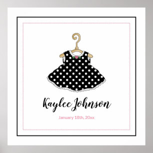Kleines Girl's Black Dress - Baby Birth Poster