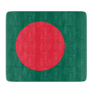 Kleines Glasschneidbrett mit der Flagge Bangladesc Schneidebrett