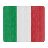 Kleines Glasspanbrett mit italienischer Flagge