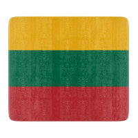 Kleines Glasspanbrett mit litauischer Flagge