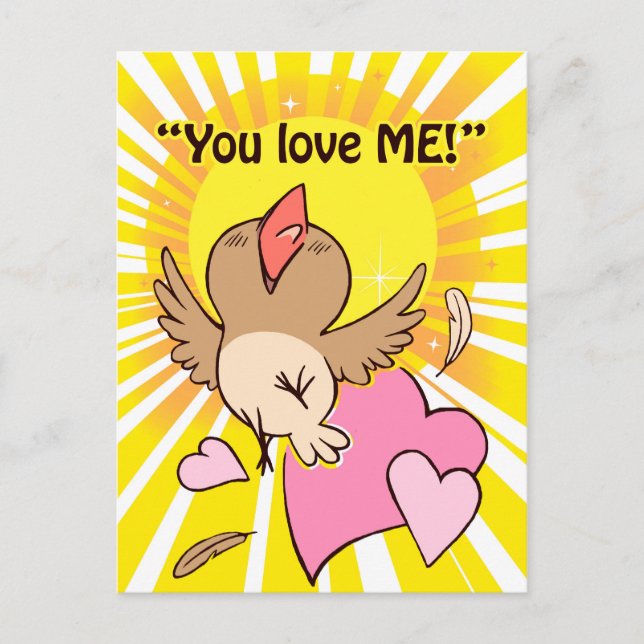 Kleines glückliches Sprichwort, das du mir Liebe! Postkarte (Vorderseite)