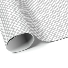 Kleines graues und weißes Karo-Verpackungs-Papier Geschenkpapier