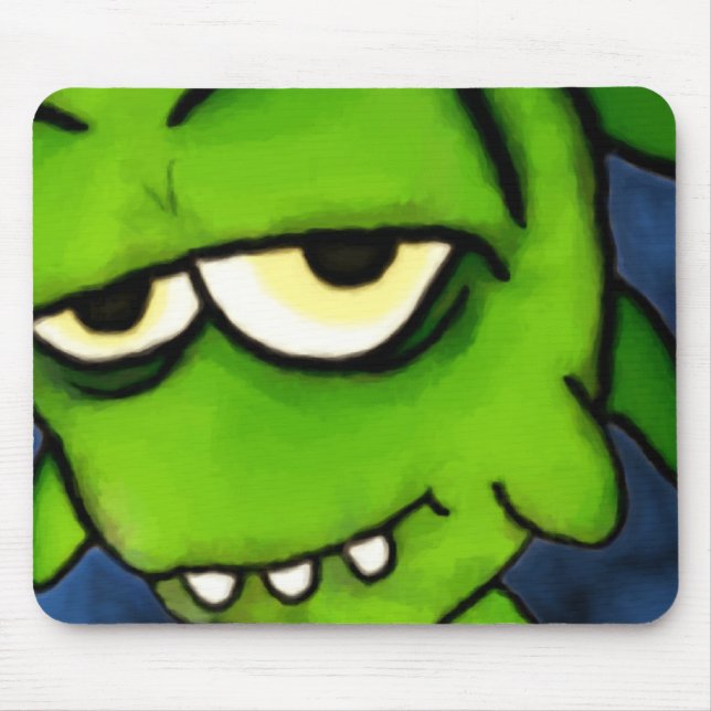Kleines grünes Monster Mousepad (Vorne)