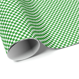 Kleines grünes und weißes Karo-Verpackungs-Papie Geschenkpapier