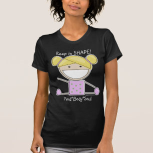 Kleines Gymnast Girl-Shape-Up-Shirt T-Shirt