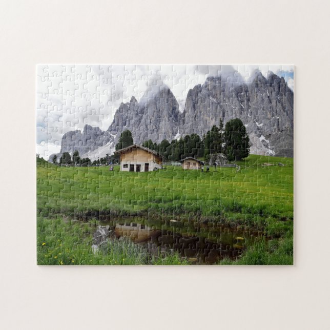 Kleines Haus der italienischen Dolomiten - Puzzle  (Horizontal)