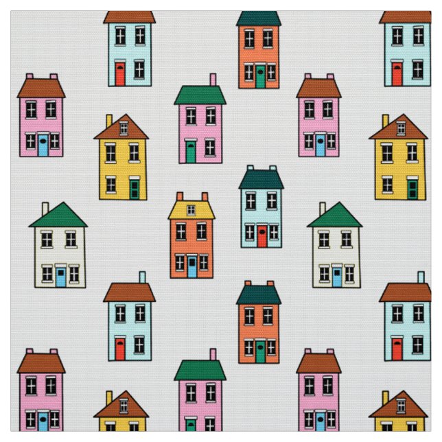 Kleines Haus-Muster Stoff (Muster)
