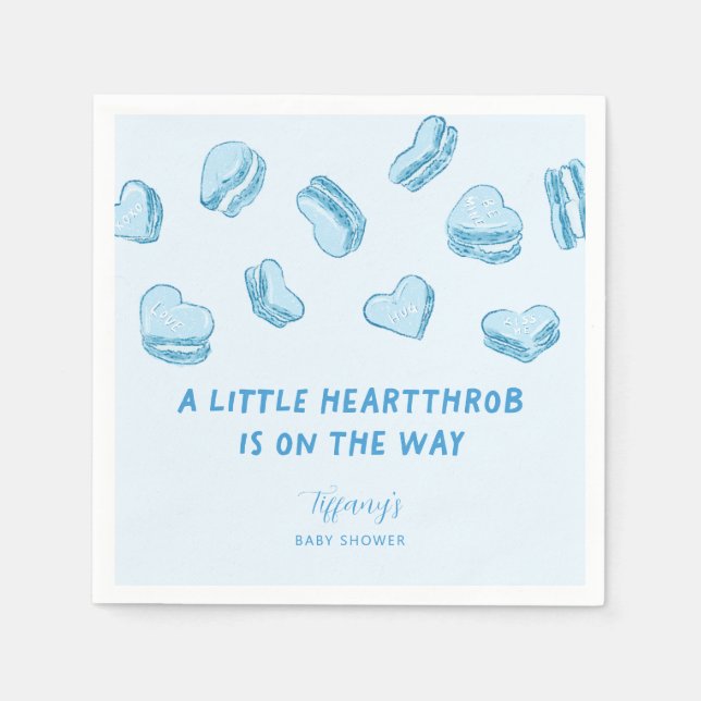 Kleines Heartthrob Valentine Baby Dusche Napkins Serviette (Vorderseite)