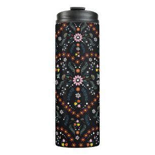 Kleines Herz der Blume: Fantasy nahtlos. Thermosbecher