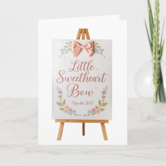 Kleines Herzchen-Bogen-Baby-Shower-Willkommensschi Karte