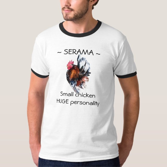 Kleines Huhn-enorme Persönlichkeit T-Shirt (Vorderseite)