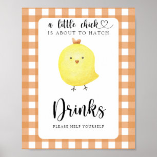 Kleines Huhn - Getränke helfen Ihnen Poster