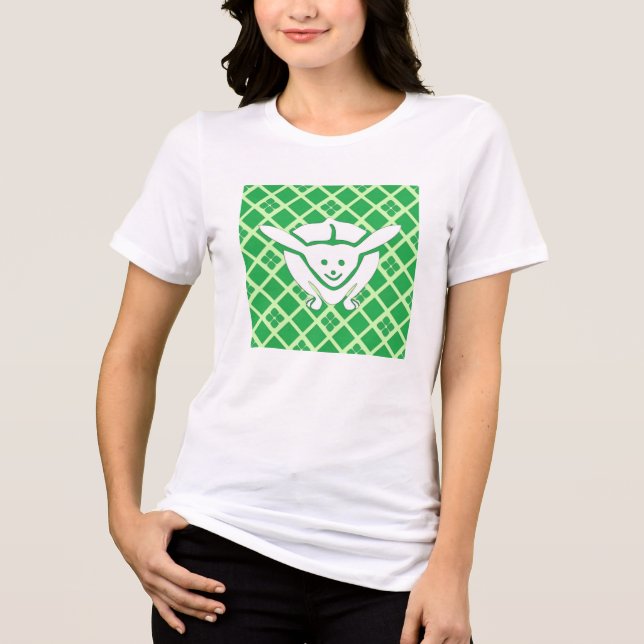 Kleines japanisches Kaninchen, grün Tri-Blend Shirt (Vorderseite)