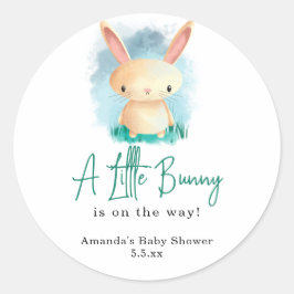 Kleines Kaninchen - Babydusche Runder Aufkleber