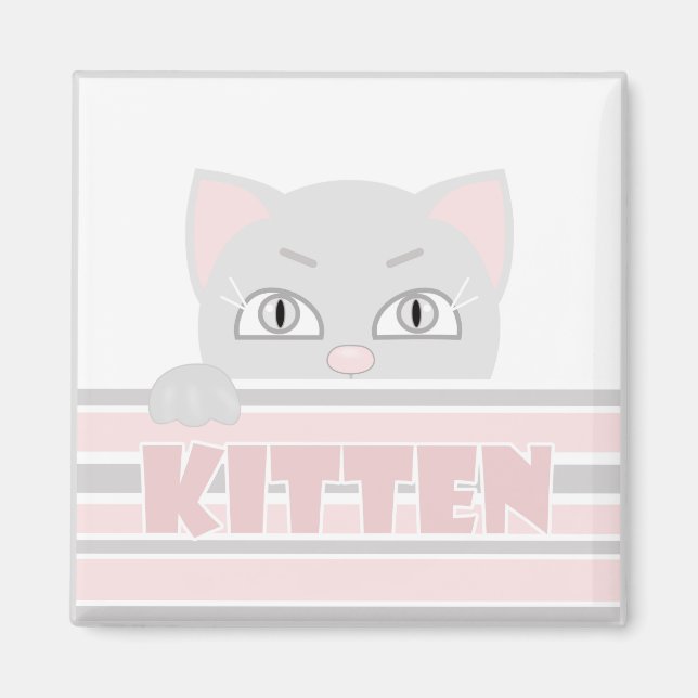 Kleines Kätzchen Magnet (Vorne)