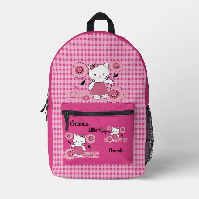 Kleines Kätzchen. personalisierte Dekoration Kaffe Bedruckter Rucksack (Vorderseite)