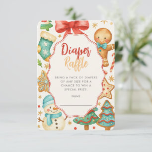 Kleines Keks Weihnachtsdusche Windeln Raffle Begleitkarte