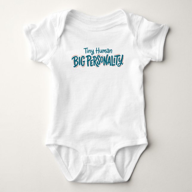 Kleines Kind Große Persönlichkeit Baby Strampler (Vorderseite)