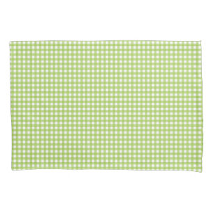 Kleines klassisches Gingham-Karo-Karo-Muster Grün Kissenbezug