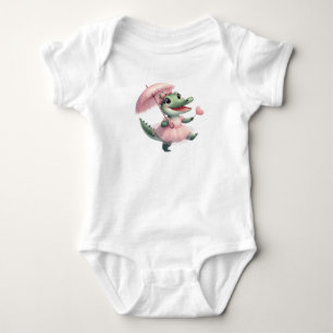 Kleines Krokodil in der Liebe Baby Strampler
