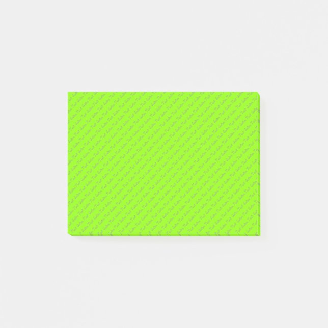 Kleines kundenspezifisches Grün des Text-| Post-it Klebezettel (Vorderseite)