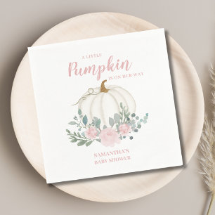 Kleines Kürbismädchen-Baby-Party Serviette