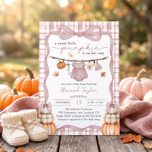 Kleines Kürbismädchen Kleidung Herbst-Baby-Party Einladung