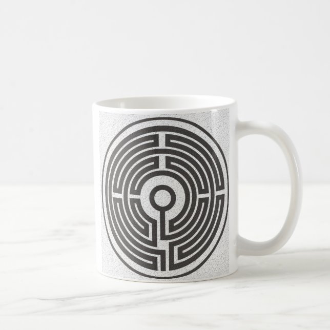 kleines Labyrinth mittelalterlich Kaffeetasse (Rechts)