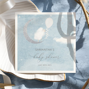 Kleines Lamm auf der Mond Babydusche Napkins Serviette