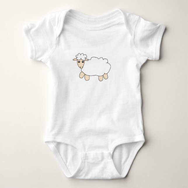 Kleines Lamm Baby Strampler (Vorderseite)