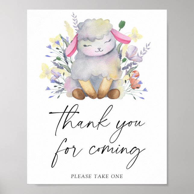 Kleines Lamm - Danke, dass du gekommen bist Poster (Vorne)
