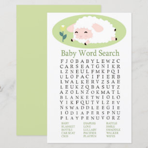 Kleines Lamm Shower Word Search Game