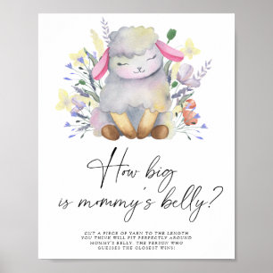 Kleines Lamm - wie groß ist Mamas Bauch Spiel  Poster