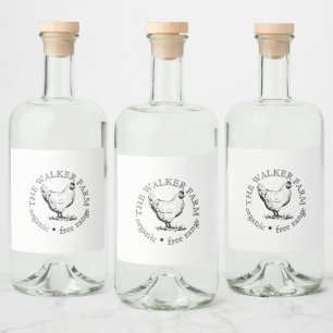 Kleines landwirtschaftliches Betrieb Promotionslog Alkoholflaschenetikett