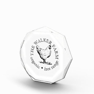 Kleines landwirtschaftliches Betrieb Promotionslog Fotoblock