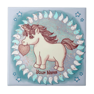 Kleines Liebes-Einhorn Fliese