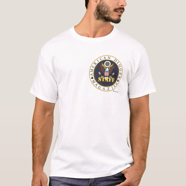 Kleines Logo des amerikanischen Baggerpersonals T-Shirt (Vorderseite)