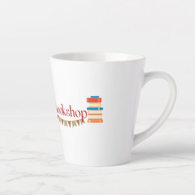kleines Logo latte Tasse-12 oz Milchtasse (Rechts)
