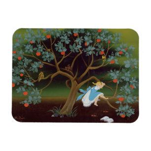 Kleines Mädchen auf dem Baum von Träumen Magnet