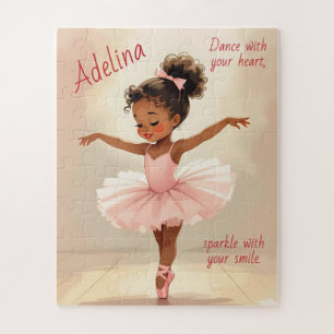 Kleines Mädchen Ballerina in rosa Tutu personalisi