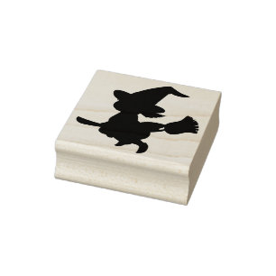 Kleines Mädchen Hexenkunst Briefmarke der Silhouet Gummistempel