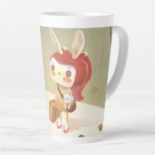 Kleines Mädchen im Wald verloren Milchtasse