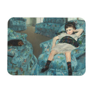 Kleines Mädchen in einem Blauen Armstuhl, 1878 (o Magnet