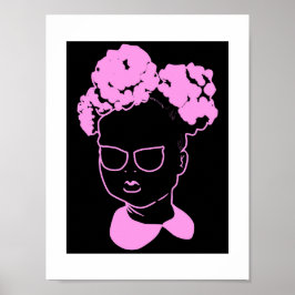 Kleines Mädchen in Pink: Mink Pink Puffs Poster
