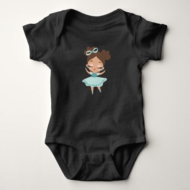 Kleines Mädchen, Mädchen Power schwarz Baby Strampler (Vorderseite)