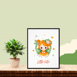 Kleines Mädchen mit Blume Fotodruck